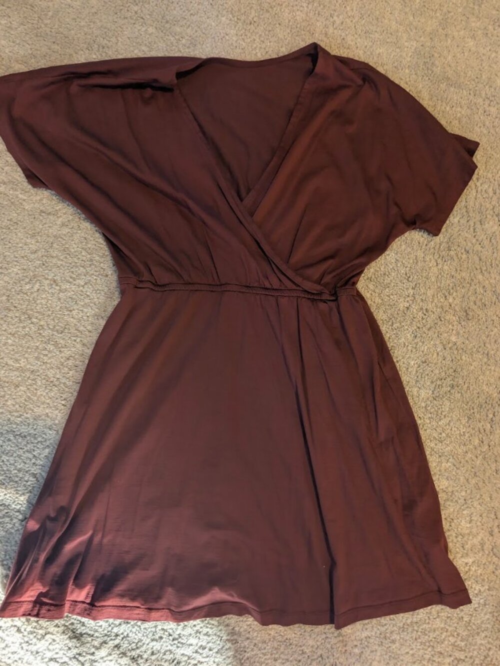 Brooklyn Wrap Dress Redwood M Wool& Original Wool A-Line